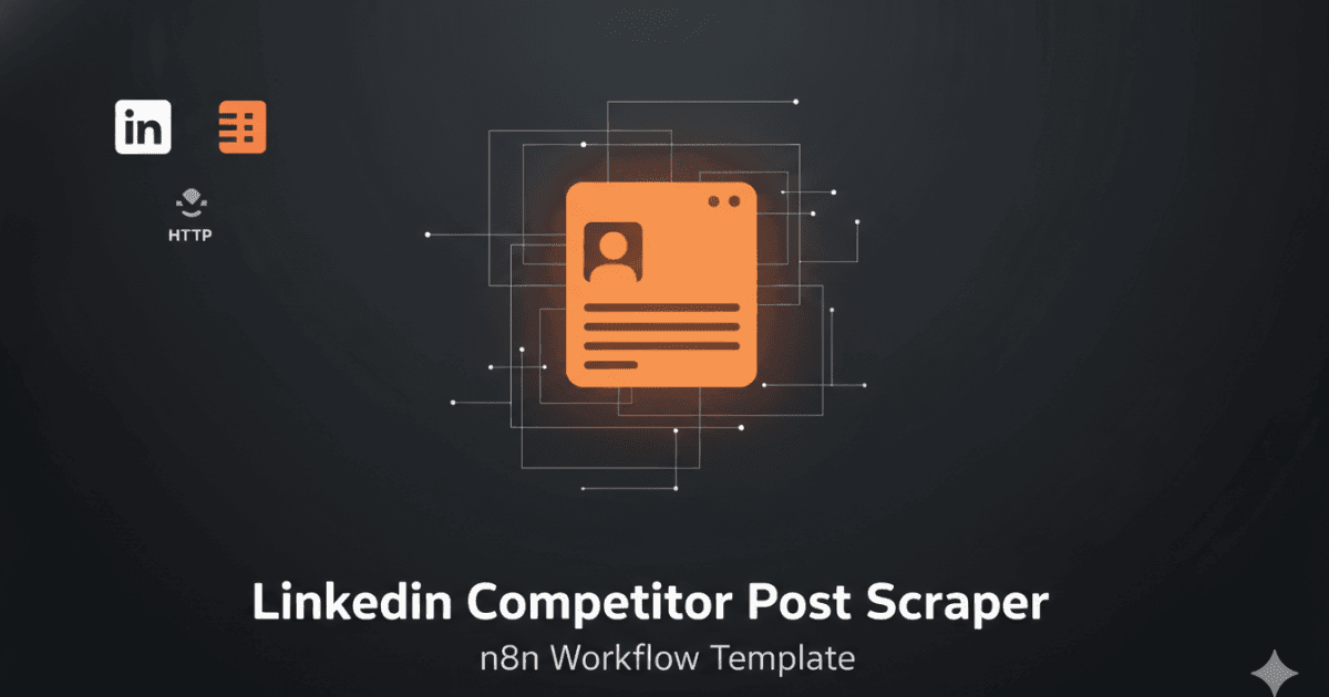 LinkedIn Competitor Post Scraper with Google Sheets
